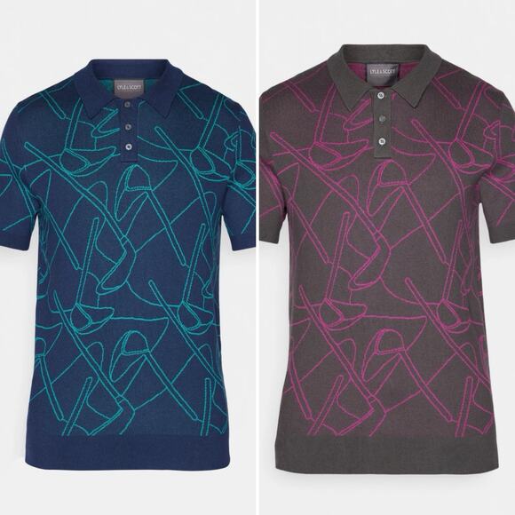 Lot Of 2 - Lyle And Scott Golf Knitted Shirts - NWT - Picture 1 of 7